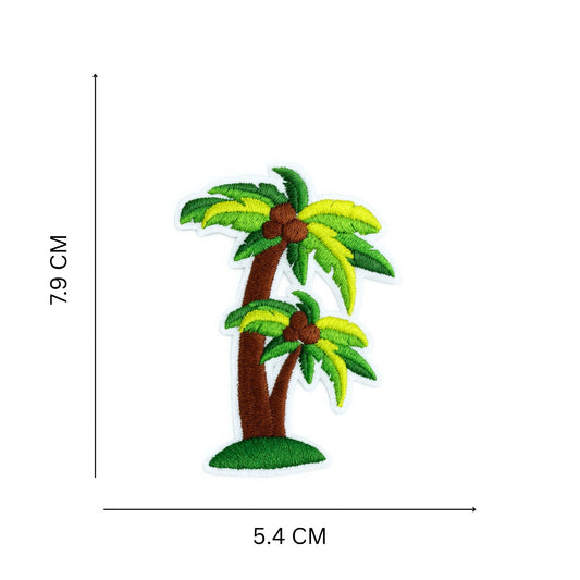 Tropical Coconut Tree Iron On Patch