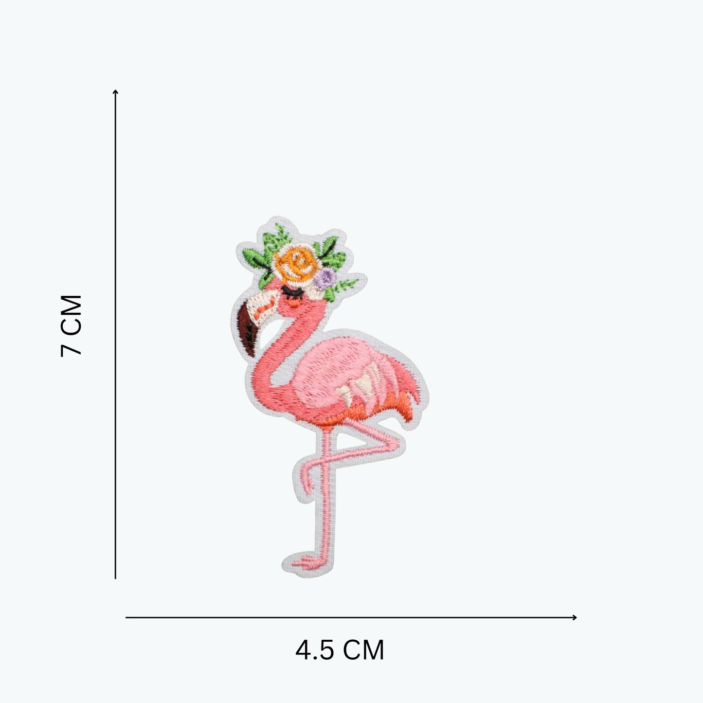 Pink Flamingo Embroidered Iron-On Patch for Clothes, Tote Bags, Caps & Shoes – DIY Fashion Accessory