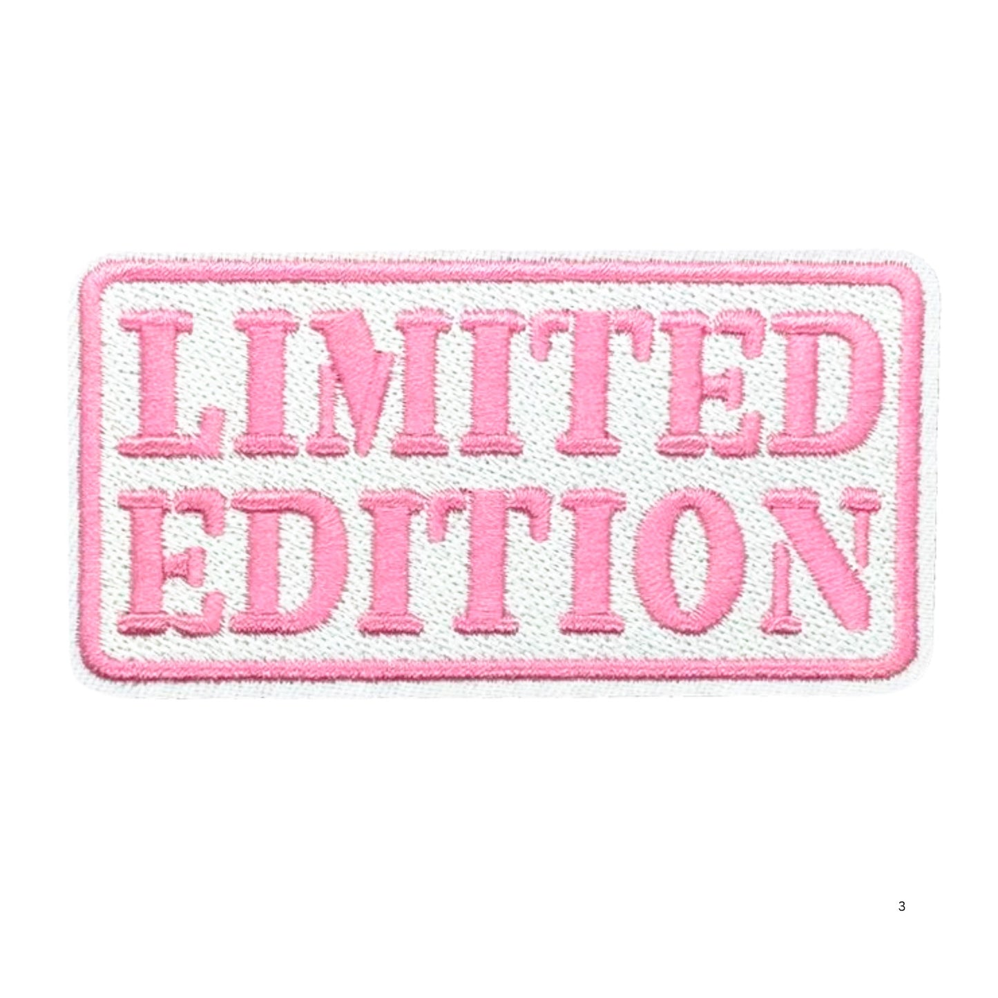 ''Limited Edition'' Iron-On Embroidered Patch for Jackets, Bags & Clothing – 9.5 x 4.9 cm