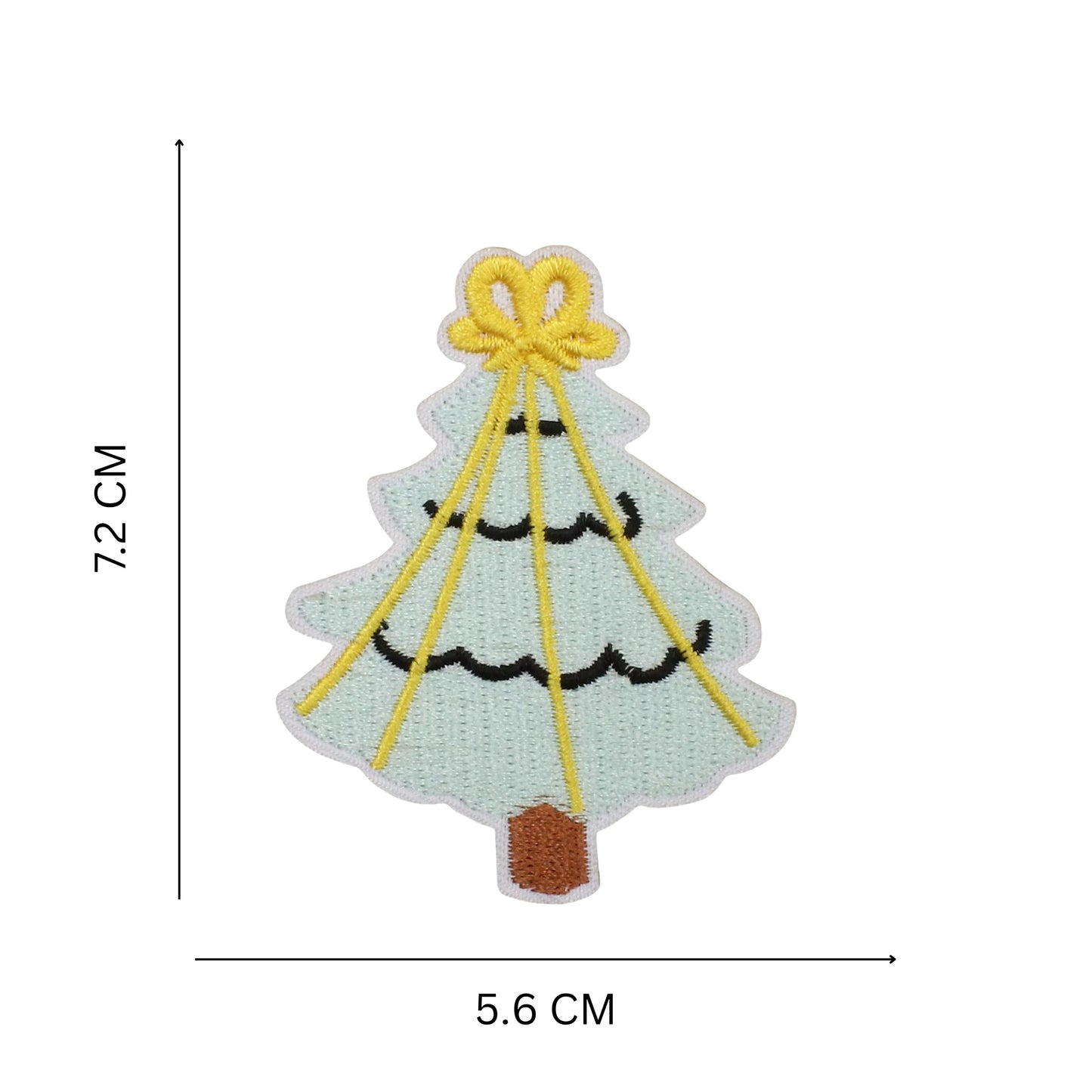 Christmas Tree Embroidery Iron-On Applique Patch