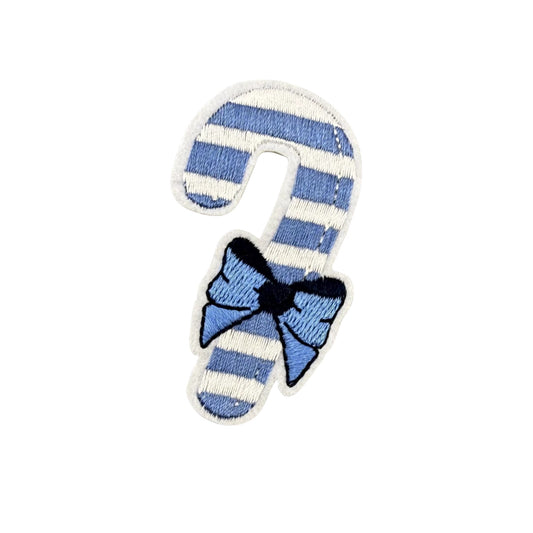 Christmas Candy Cane Embroidered Iron On Patch for Clothing and Accessories