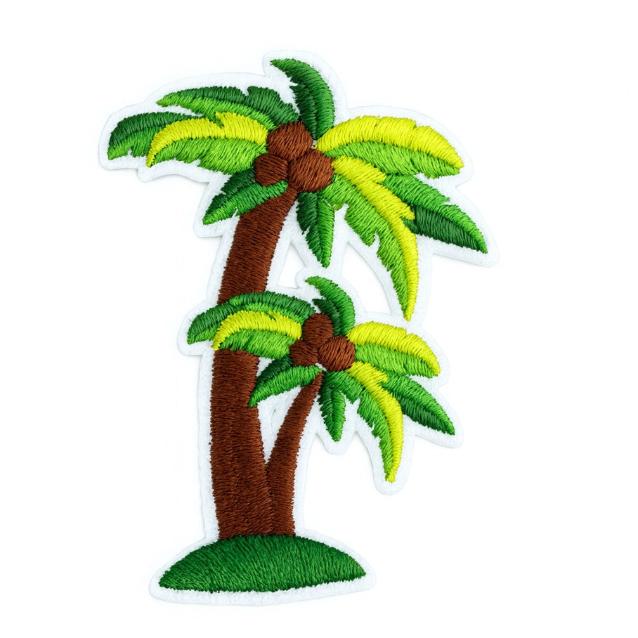 Tropical Coconut Tree Iron On Patch