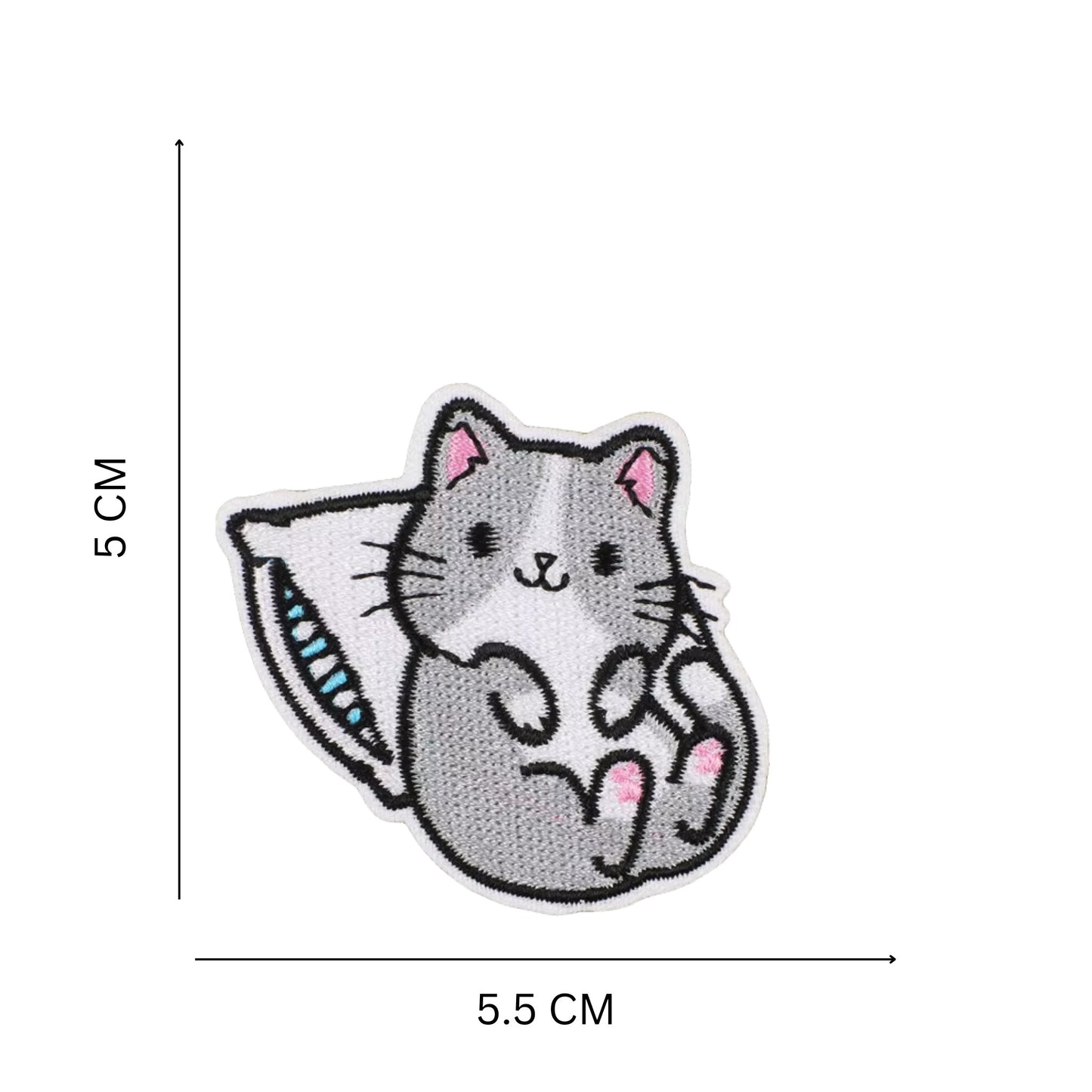 Kawaii Cat Embroidered Iron-On Patches – Cute Cartoon Designs for Jackets, Bags & DIY Crafts