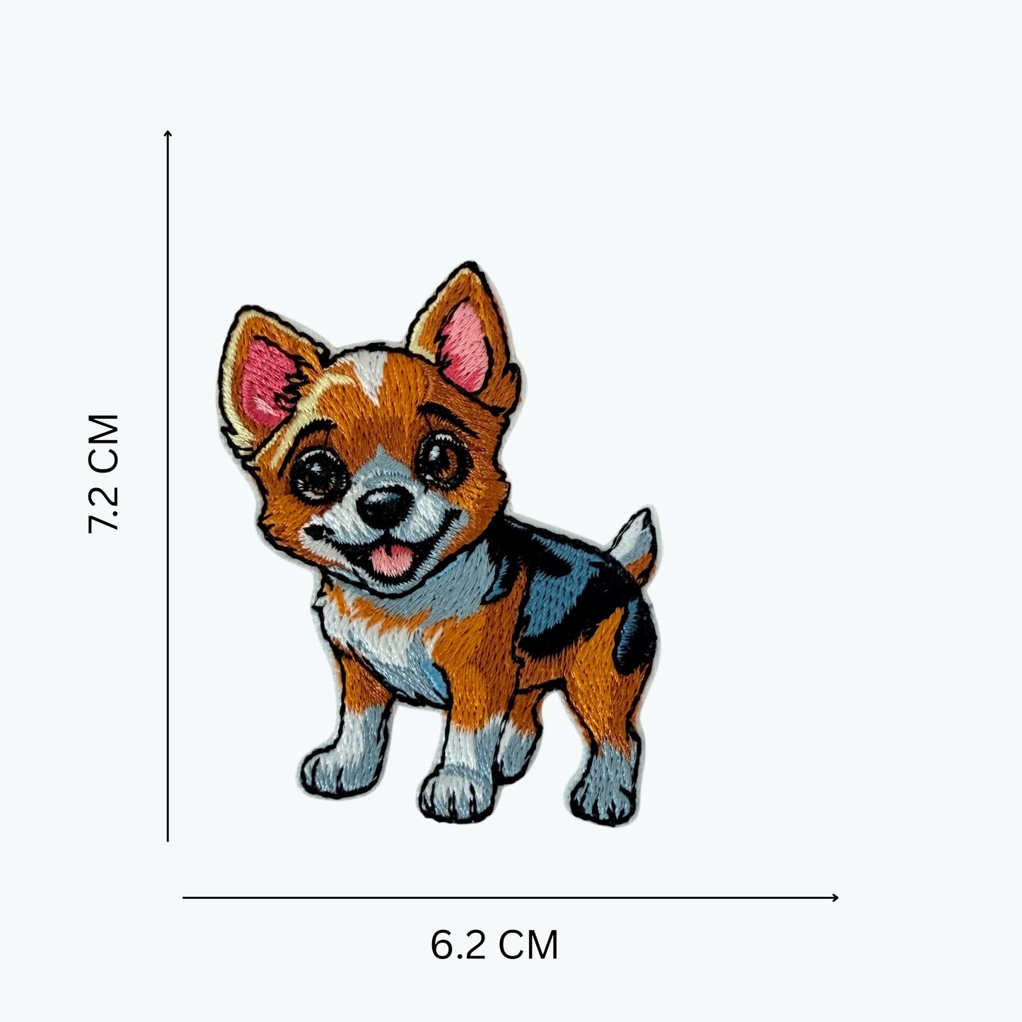 Full-Size Realistic Dog Embroidery Iron-On Patch – Cute Detailed Pet Patch for Clothes, Bags & Jackets
