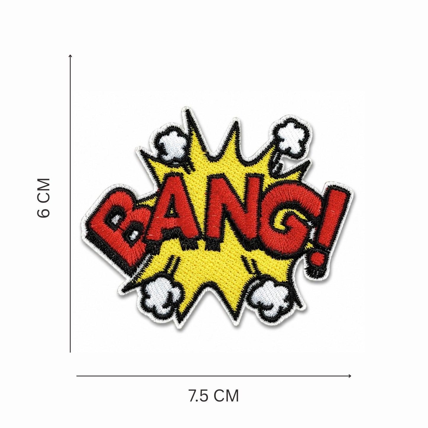 Comic Sound Effects Embroidered Stick On Patch Set of 3