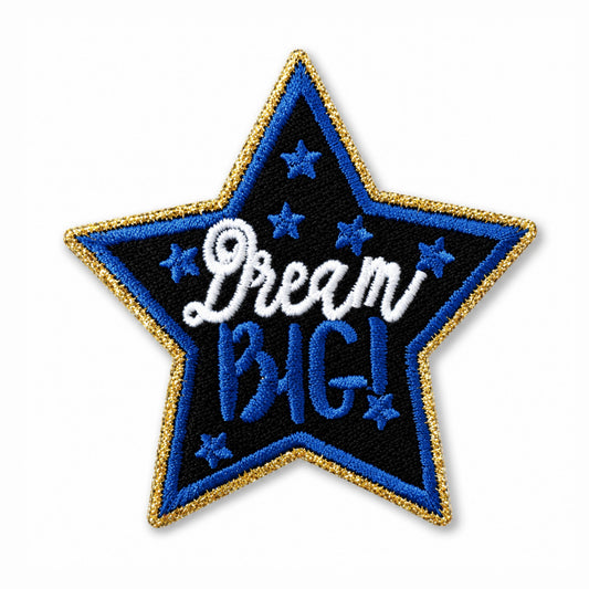 Dream Big Graduation Iron On Patch Set - Blue