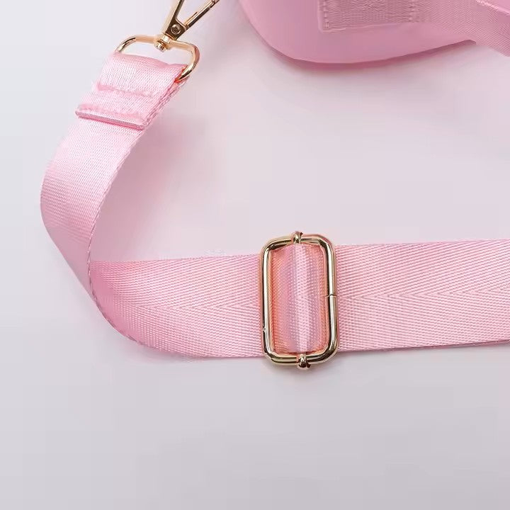 Kids’ Insulated Nylon Lunch Bag – Customizable with Patches & Fun Details ''Baby Pink''