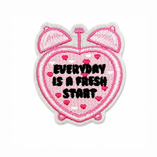 ''Everyday Is A Fresh Start'' Embroidered Iron On Patch