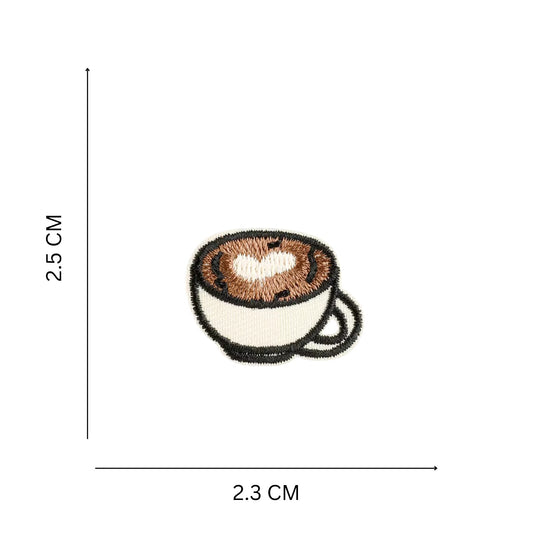 Mini Coffee Cup Embroidered Iron On Patch