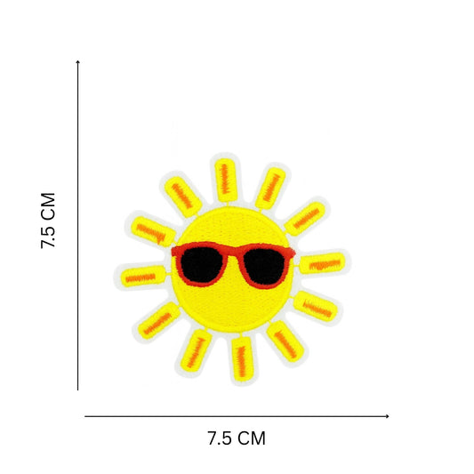 Bright Happy Sun Iron On and Sew On Patch for Personalized Apparel and Accessories