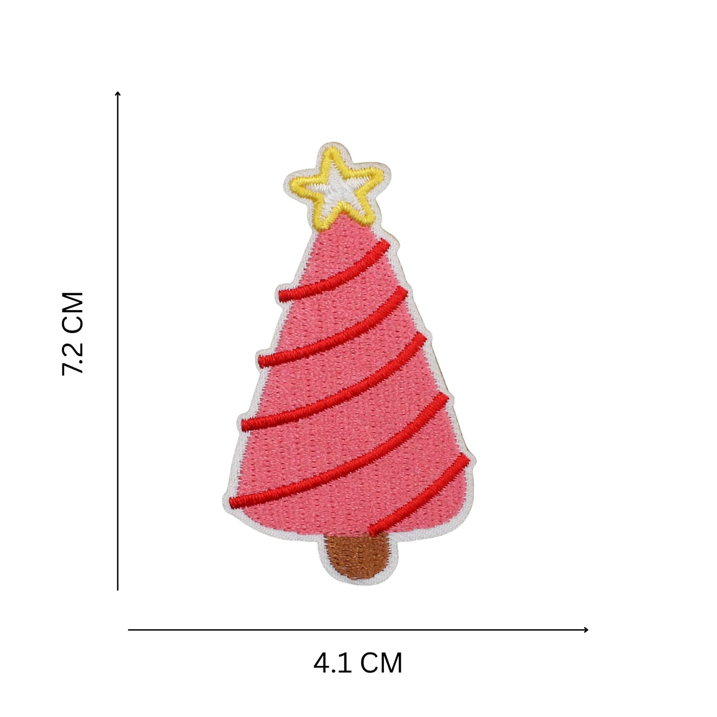 Christmas Tree Embroidery Iron-On Applique Patch