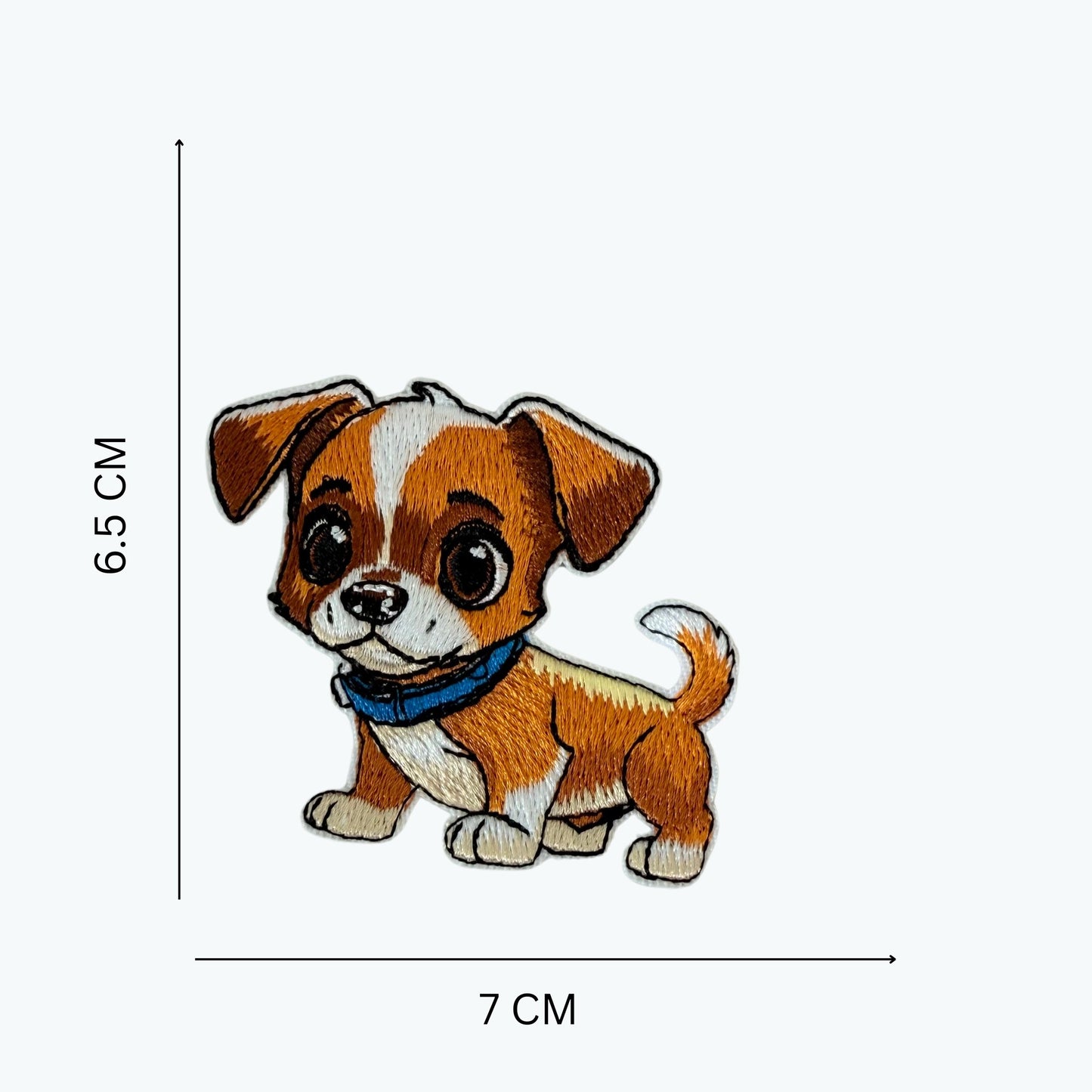 Full-Size Realistic Dog Embroidery Iron-On Patch – Cute Detailed Pet Patch for Clothes, Bags & Jackets