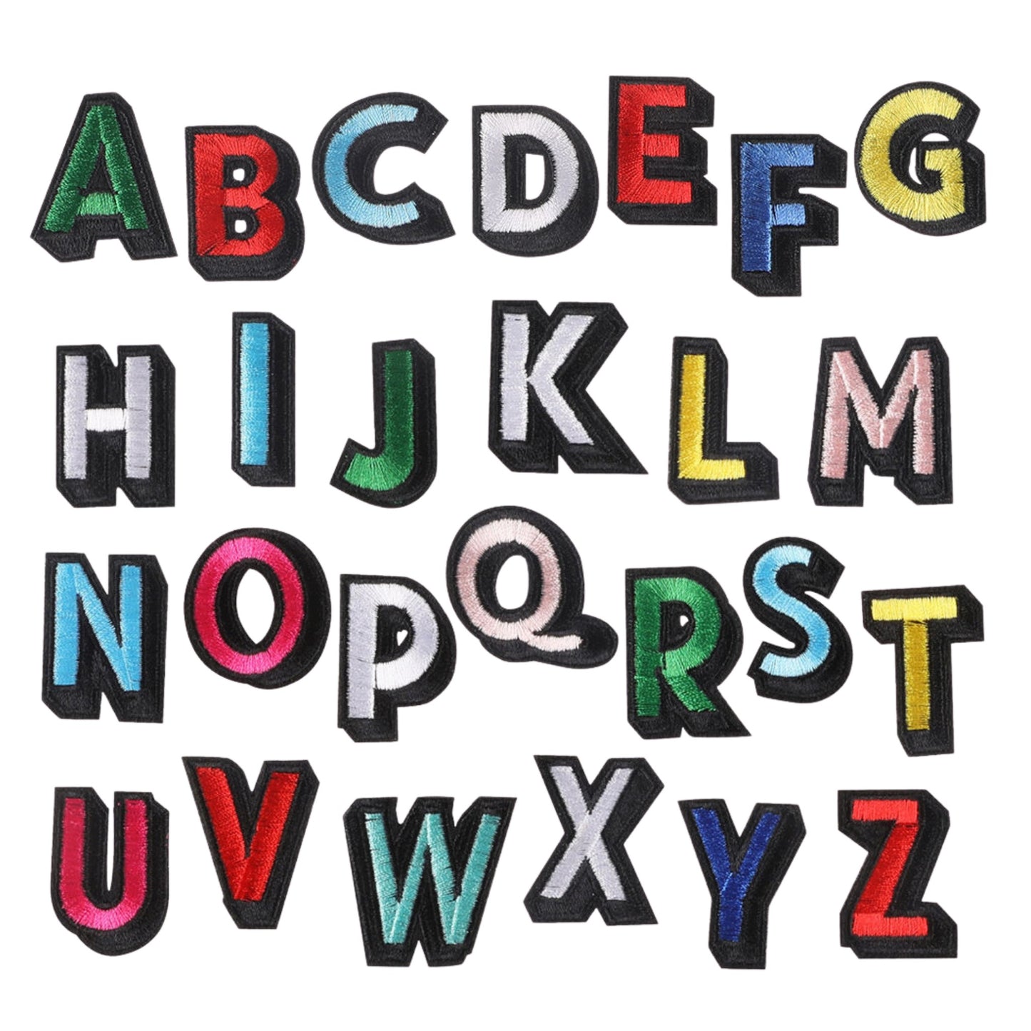 3D Embroidered Alphabet Patches