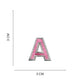 Medium Pastel A–Z Iron-On Letter Patches – Silver Border