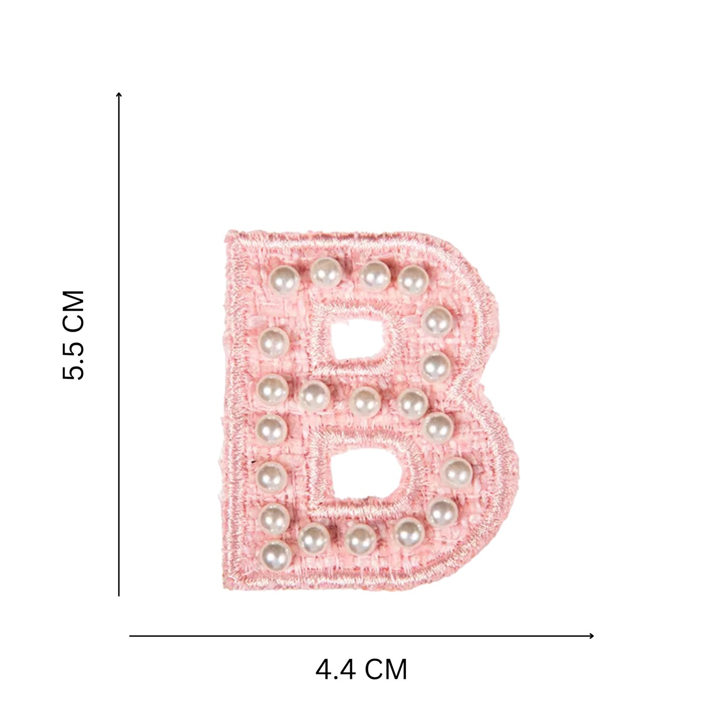 Premium Pearl Letter Stick-On Patches – Pastel Pink, Blue & Off-White A–Z for Handbags, Caps & Non-Washable Surfaces