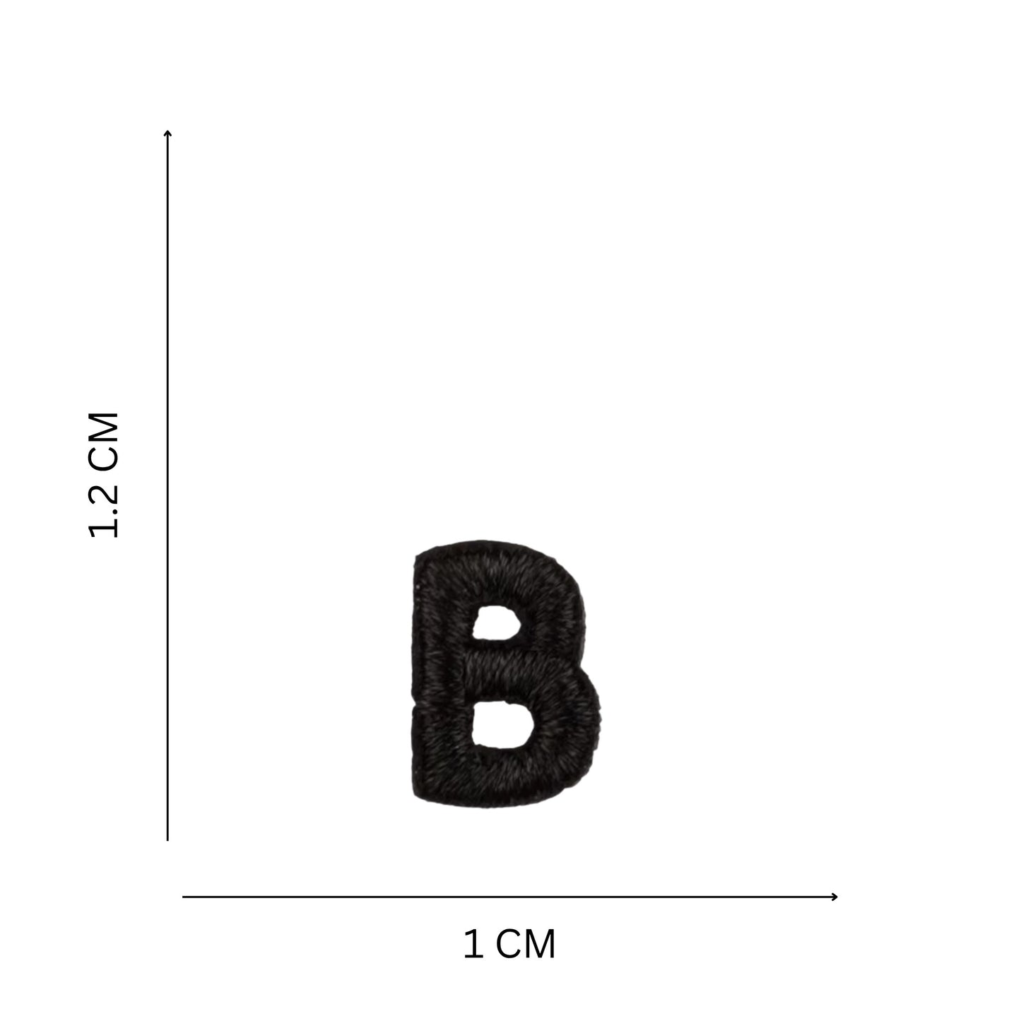 Mini Black Alphabet Patches (A–Z, 1.2 cm) – Embroidered Iron-On, Great For Names, Initials, Slogans & Creative Designs