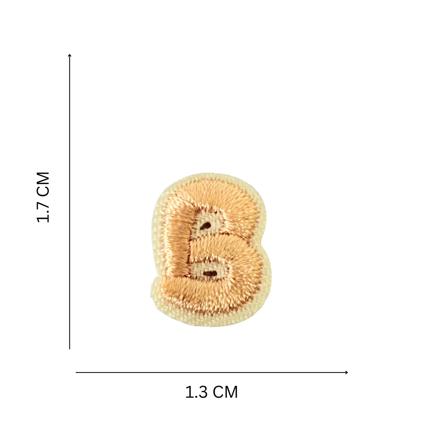 Mini Alphabet Iron On Patches Embroidered Pastel Letters, Size 1.6 cm approx.