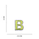 Medium Pastel A–Z Iron-On Letter Patches – Silver Border