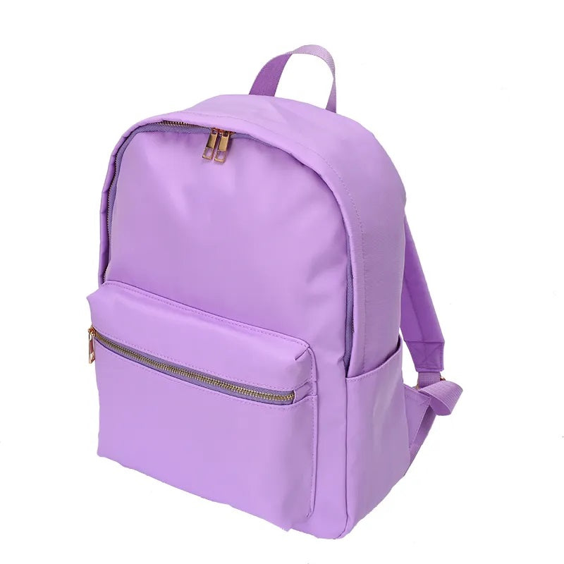Durable Nylon Backpack for Kids – Perfect for School & Play,  Customizable with Patches & Fun Details ''Lavender'' Available in Two Convenient Sizes