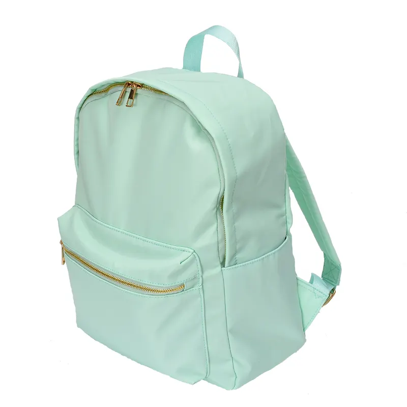 Durable Nylon Backpack for Kids – Perfect for School & Play, Customizable with Patches & Fun Details ''Mint Green'' Available in Two Convenient Sizes