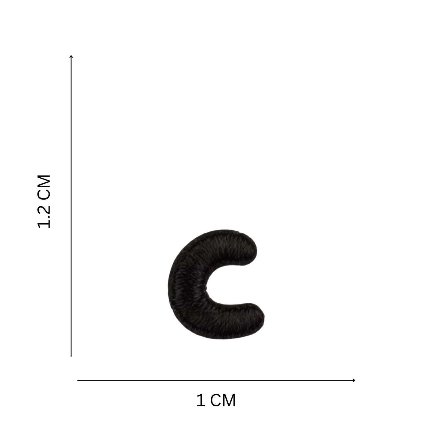 Mini Black Alphabet Patches (A–Z, 1.2 cm) – Embroidered Iron-On, Great For Names, Initials, Slogans & Creative Designs
