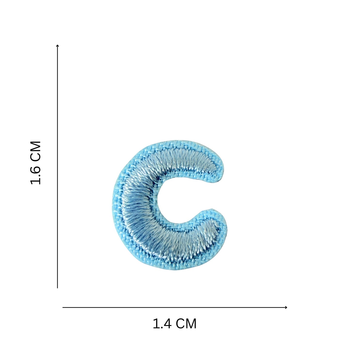 Mini Alphabet Iron On Patches Embroidered Pastel Letters, Size 1.6 cm approx.