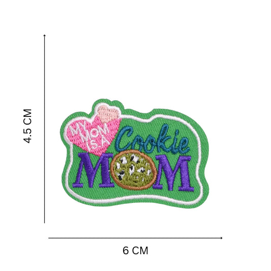 Cookie Mom Iron-On Embroidery Patch – Perfect for Clothing, Bags & Accessories (6 x 4.5 cm)