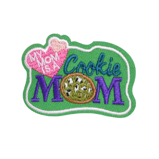 Cookie Mom Iron-On Embroidery Patch – Perfect for Clothing, Bags & Accessories (6 x 4.5 cm)