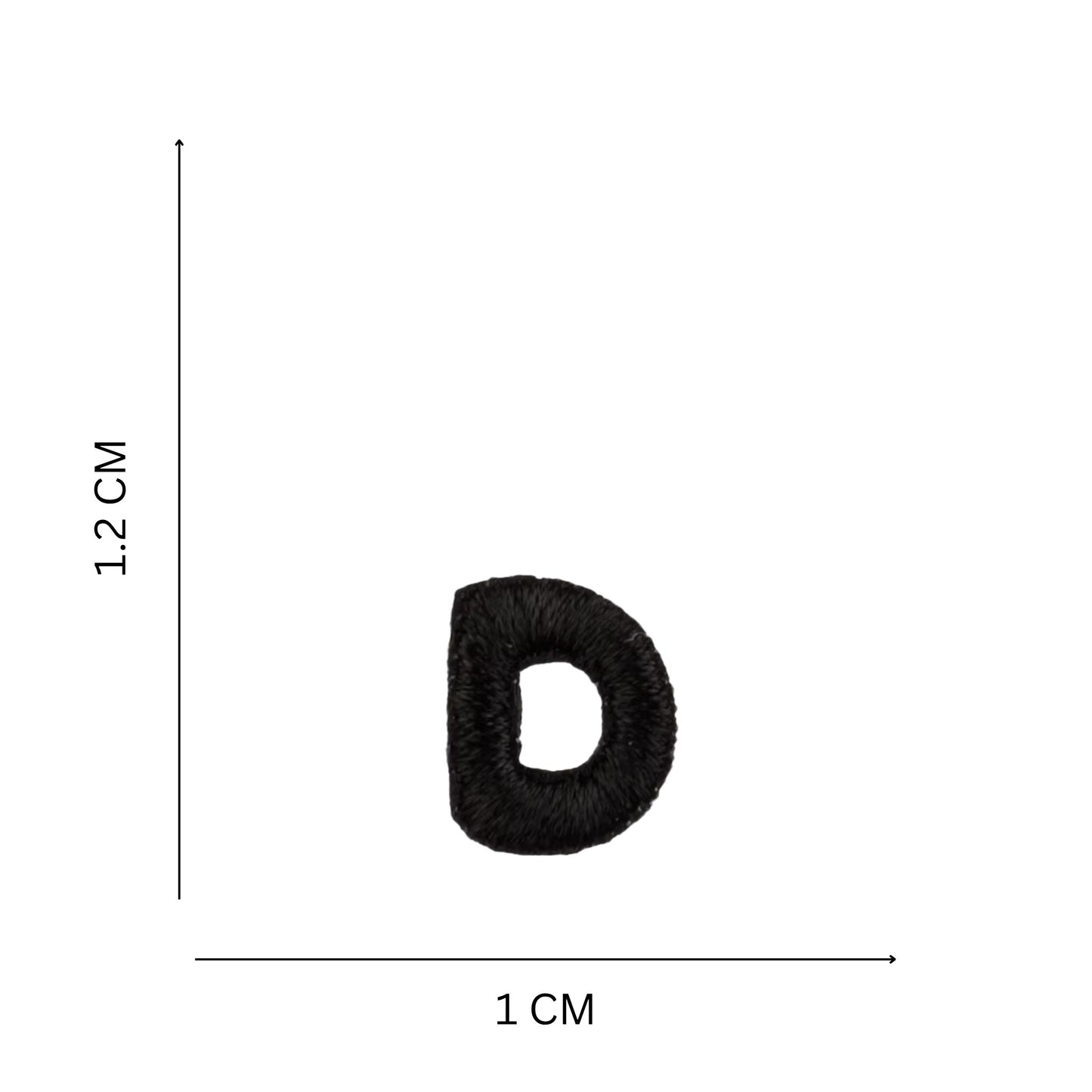 Mini Black Alphabet Patches (A–Z, 1.2 cm) – Embroidered Iron-On, Great For Names, Initials, Slogans & Creative Designs