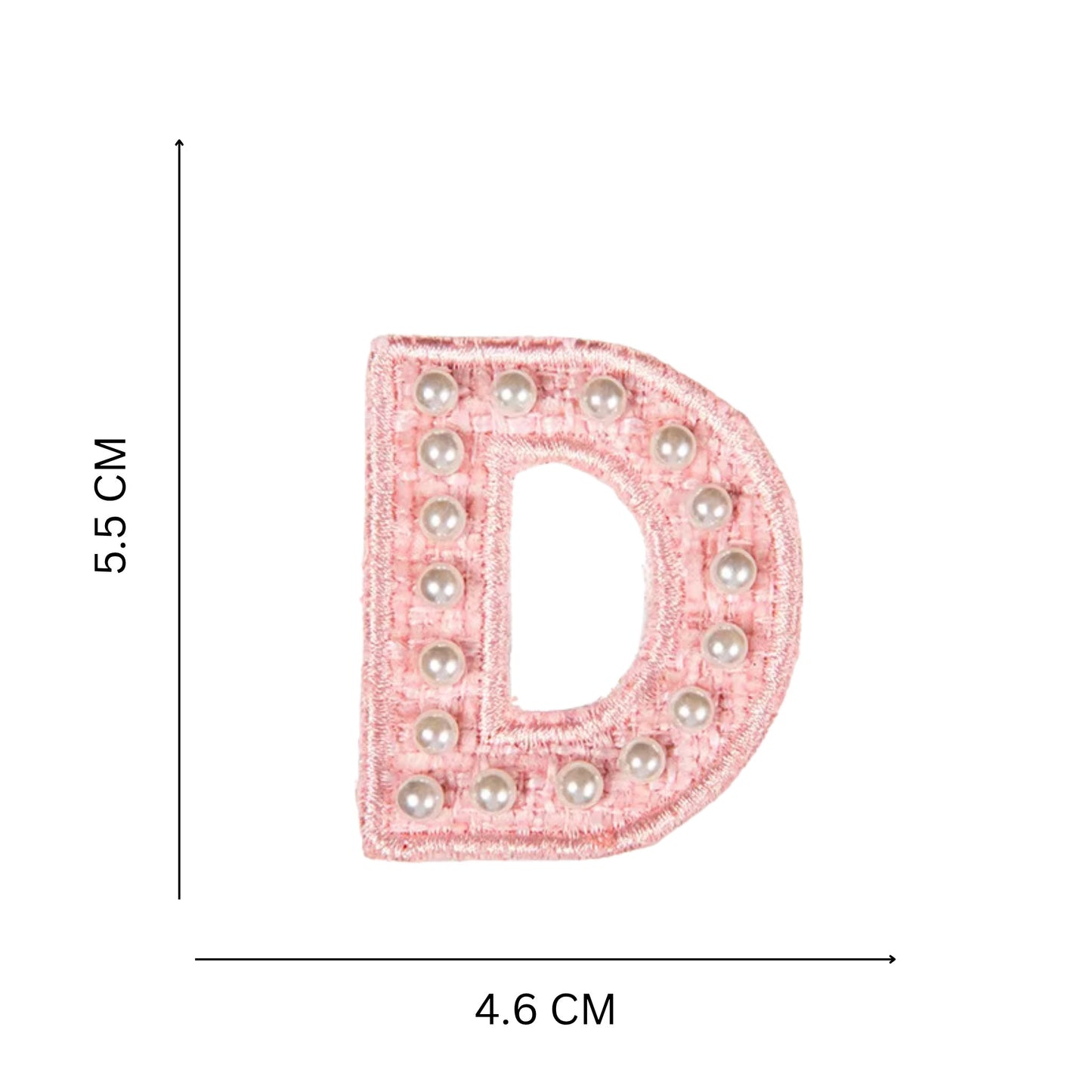 Premium Pearl Letter Stick-On Patches – Pastel Pink, Blue & Off-White A–Z for Handbags, Caps & Non-Washable Surfaces