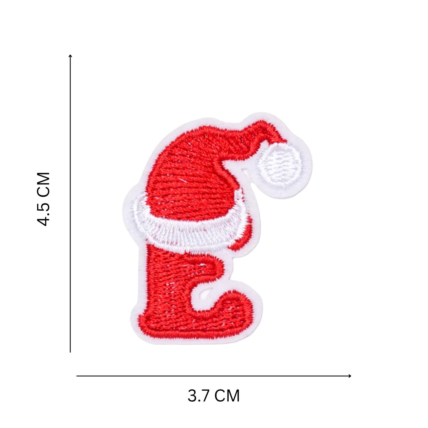 Christmas Iron-On Letter Patches – Red & White Embroidered A–Z Alphabet for DIY Gifts & Decor