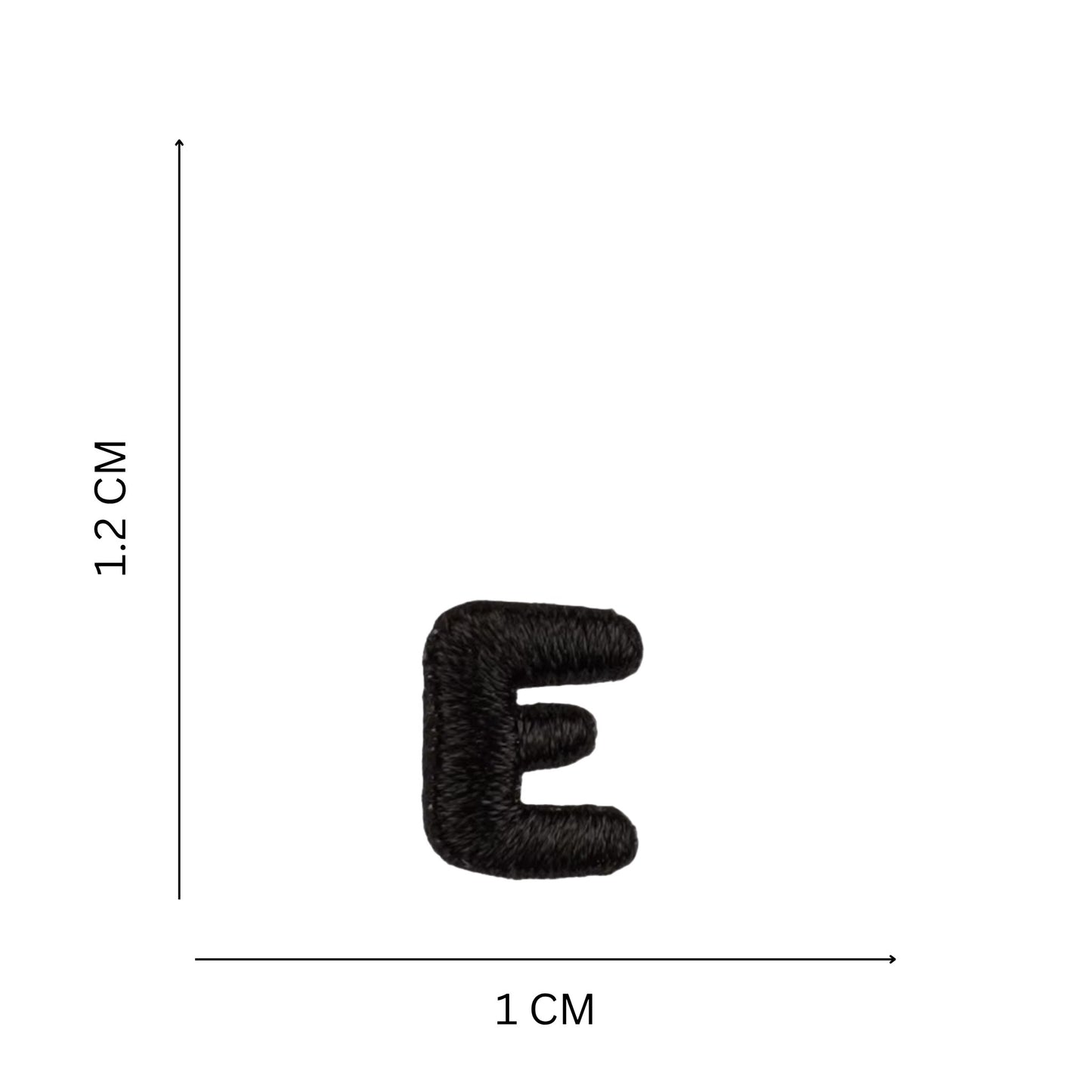 Mini Black Alphabet Patches (A–Z, 1.2 cm) – Embroidered Iron-On, Great For Names, Initials, Slogans & Creative Designs