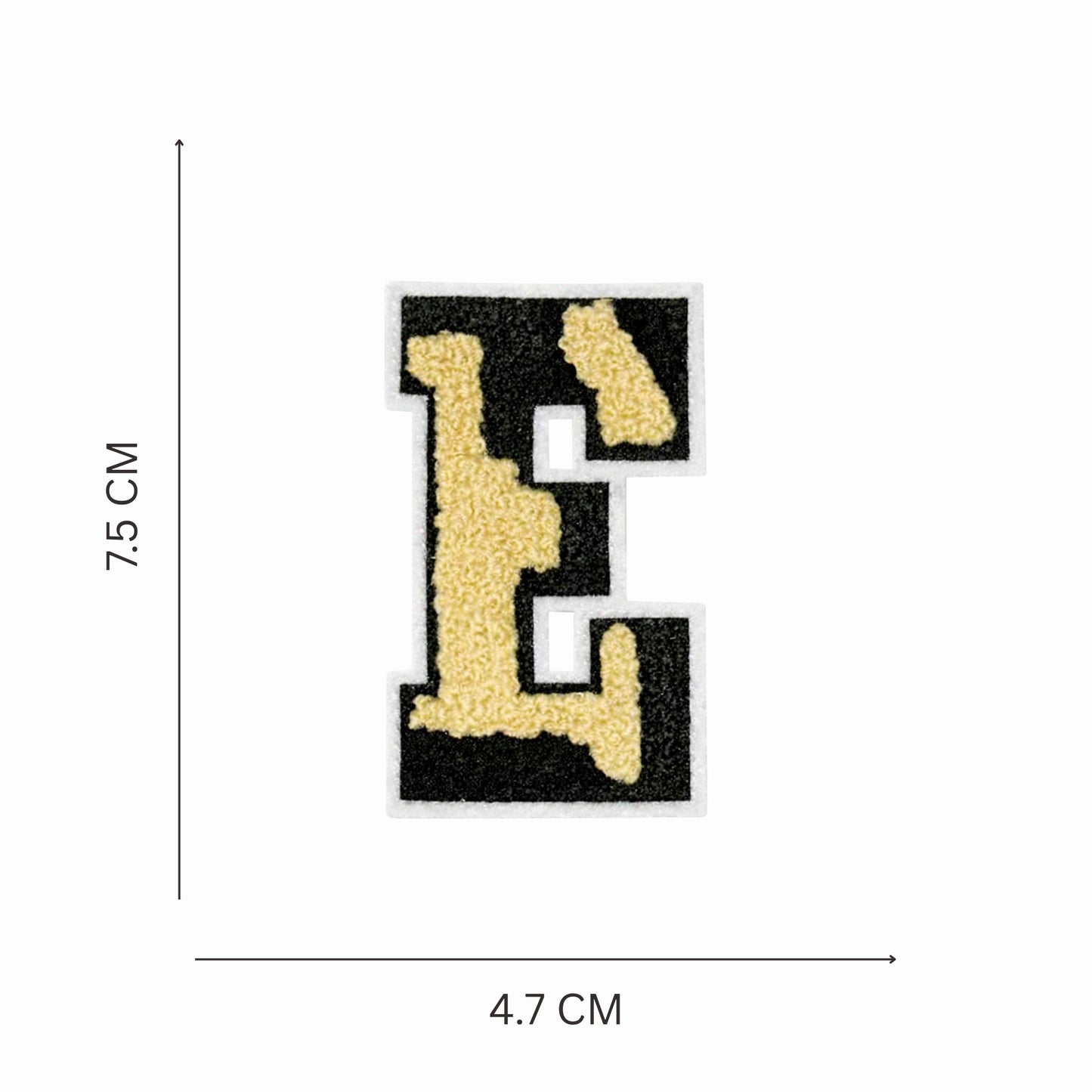 Camouflage Alphabet Iron-On Letter Patch, Green Black & Beige