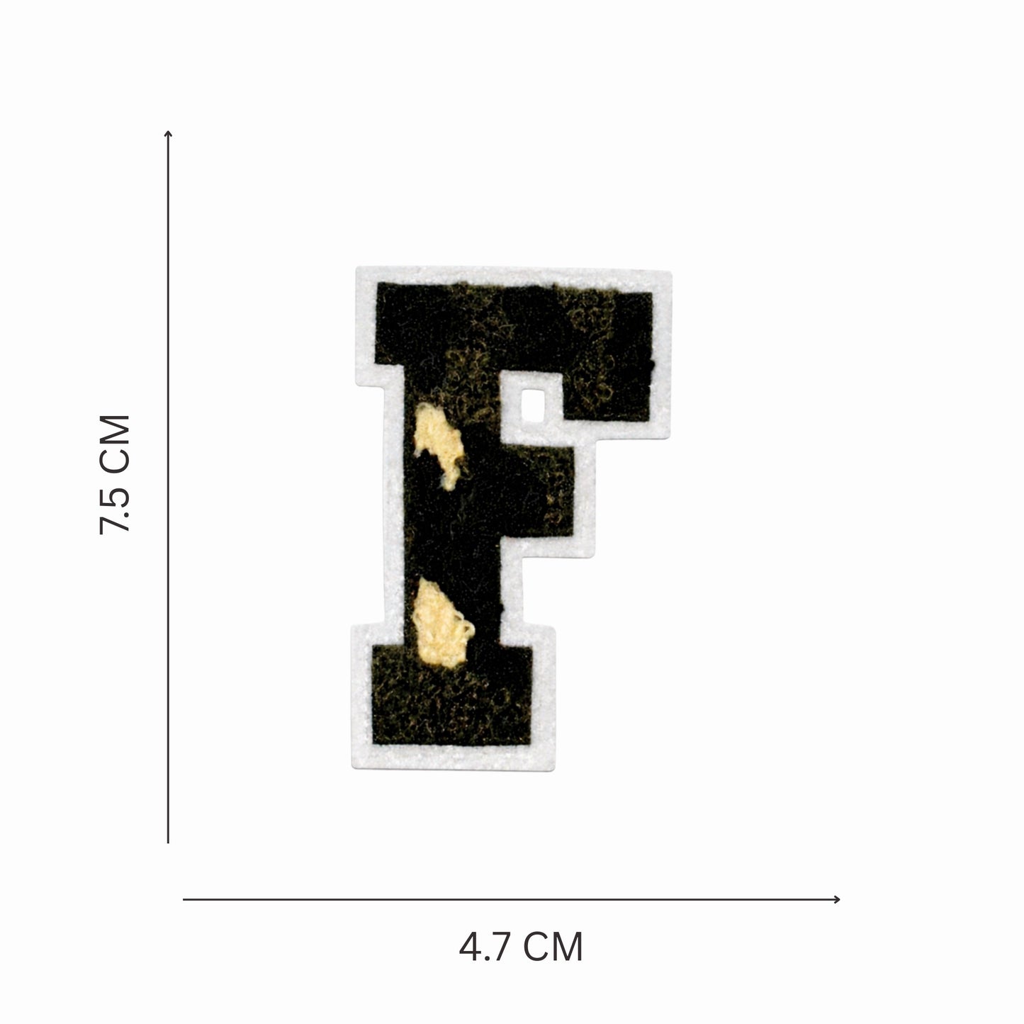 Camouflage Alphabet Iron-On Letter Patch, Green Black & Beige