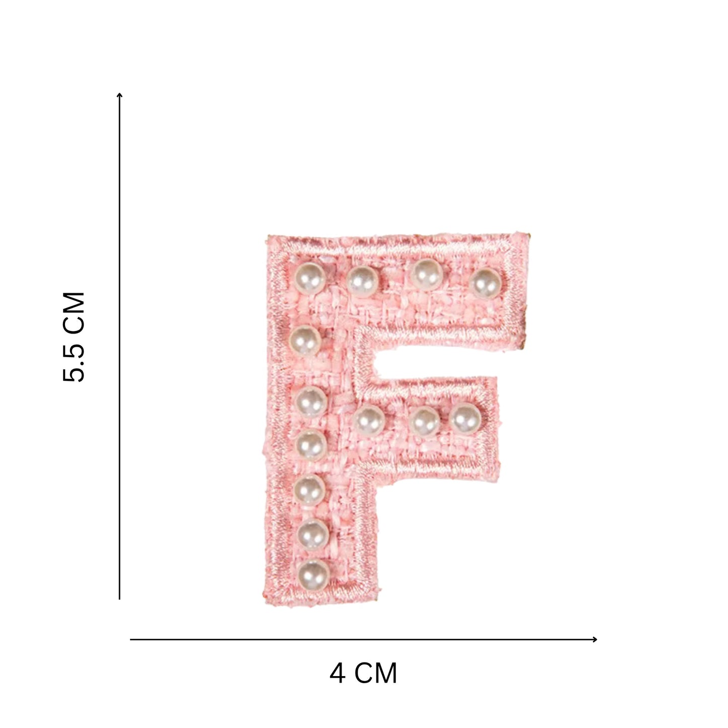 Premium Pearl Letter Stick-On Patches – Pastel Pink, Blue & Off-White A–Z for Handbags, Caps & Non-Washable Surfaces