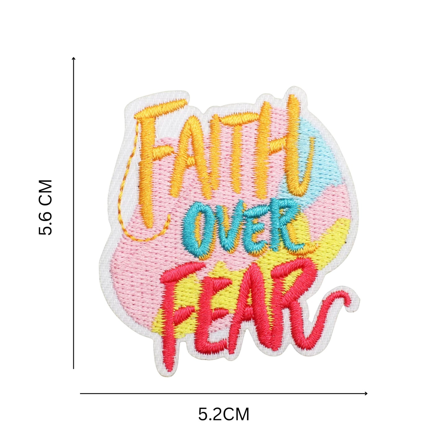 Spring Color Faith Patches – Iron-On Embroidered Scripture Words for Apparel & Gifts