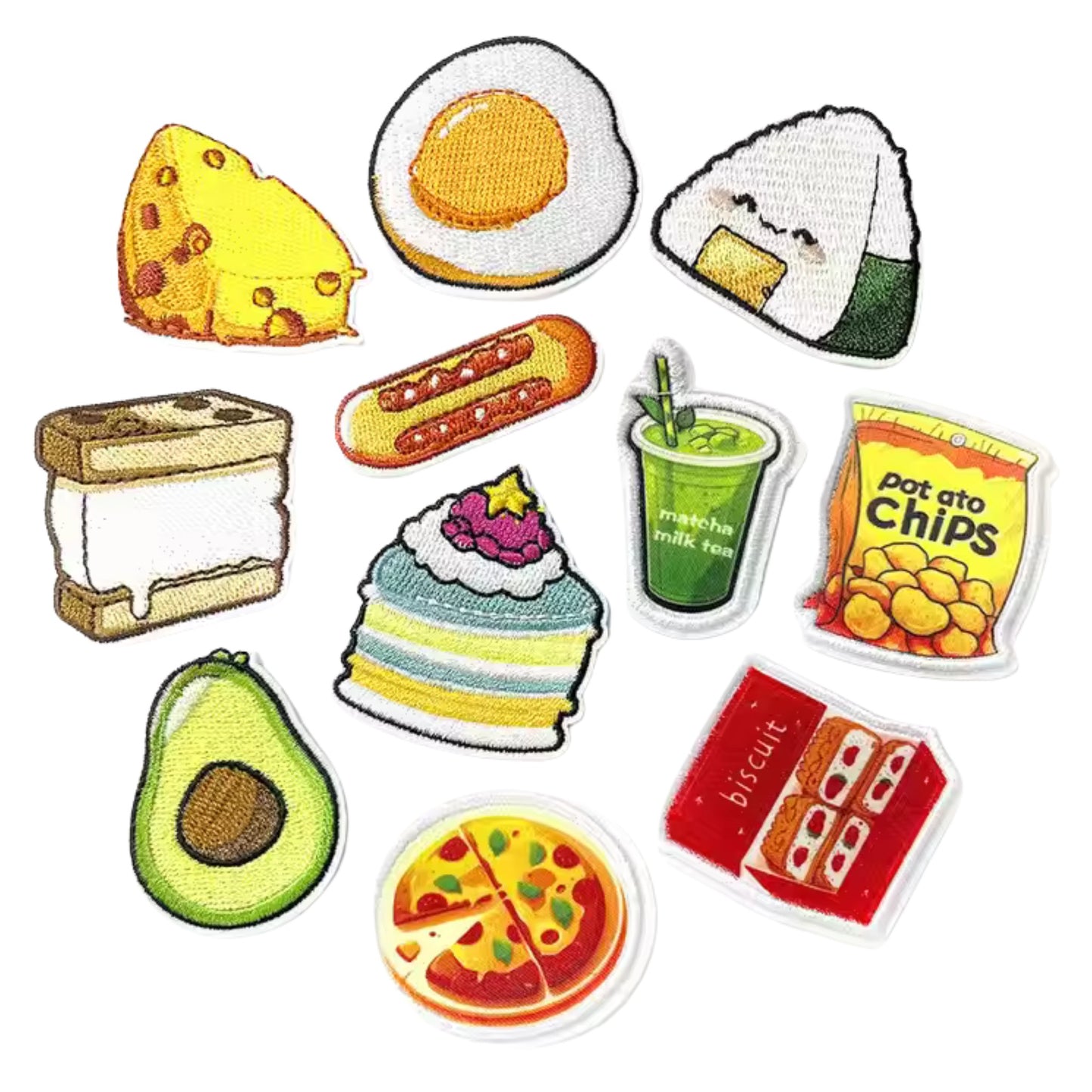 Kawaii Food Iron-On Embroidered Patch