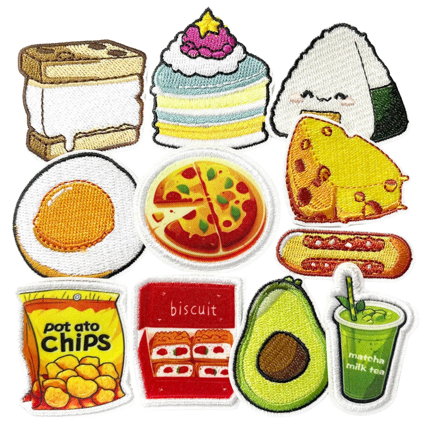 Kawaii Food Iron-On Embroidered Patch
