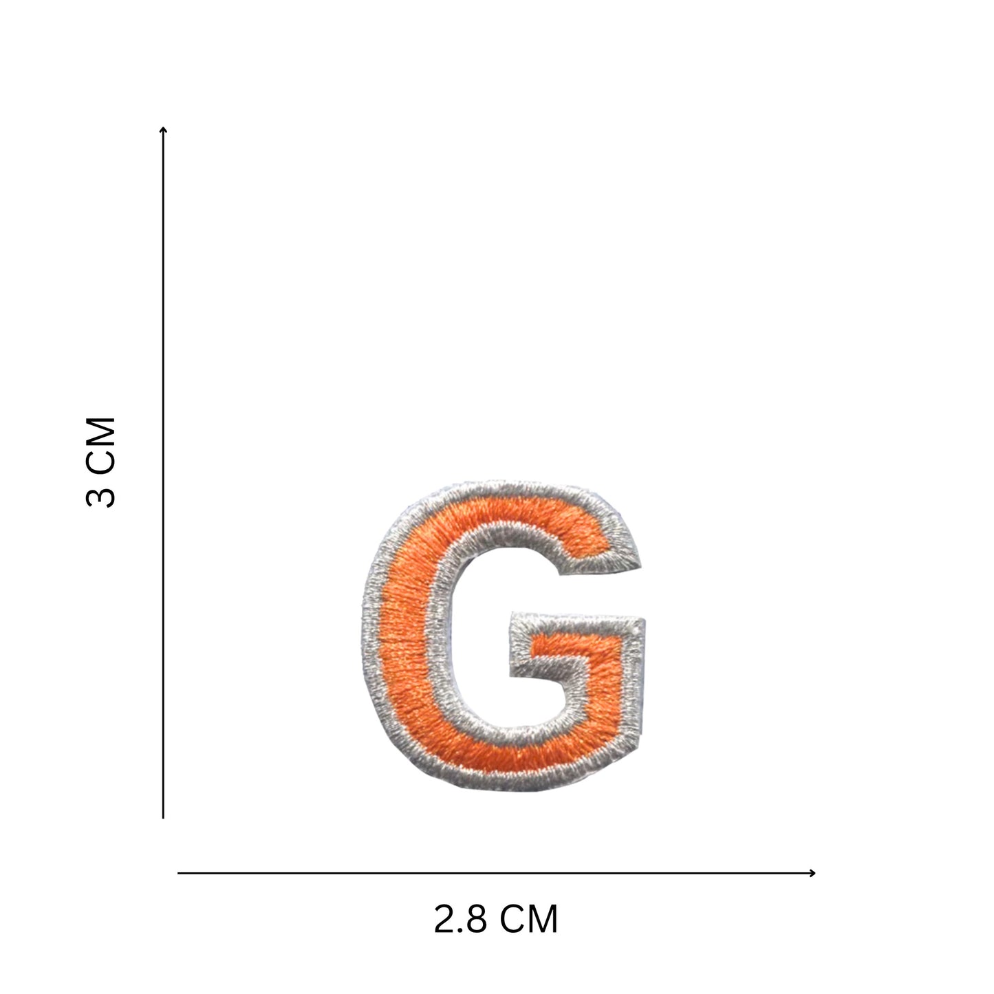 Medium Pastel Letter Patches – 3 cm Embroidered A–Z Iron-On with Silver Border