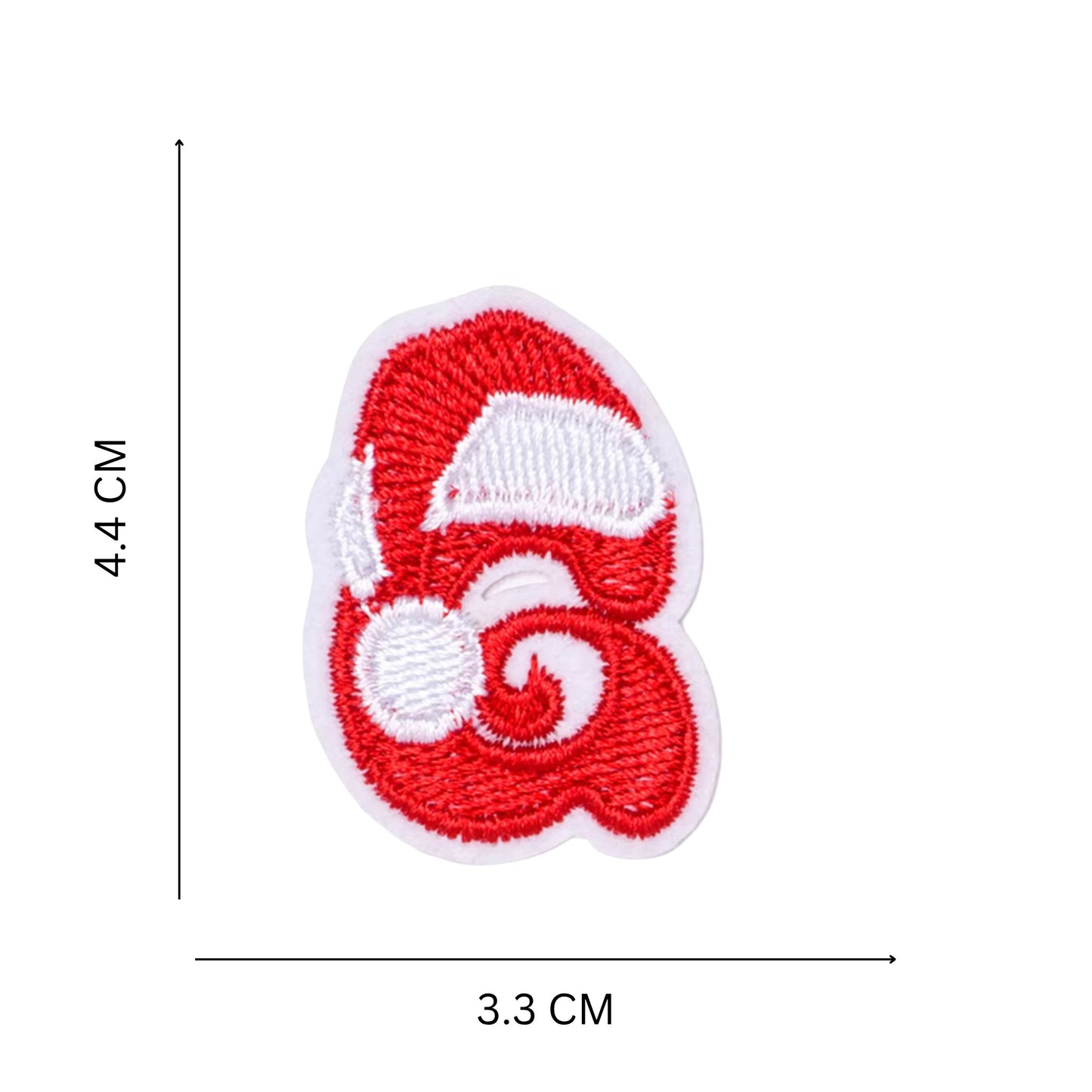 Christmas Iron-On Letter Patches – Red & White Embroidered A–Z Alphabet for DIY Gifts & Decor