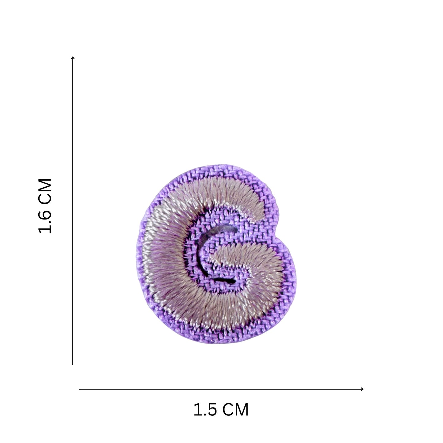 Mini Alphabet Iron On Patches Embroidered Pastel Letters, Size 1.6 cm approx.