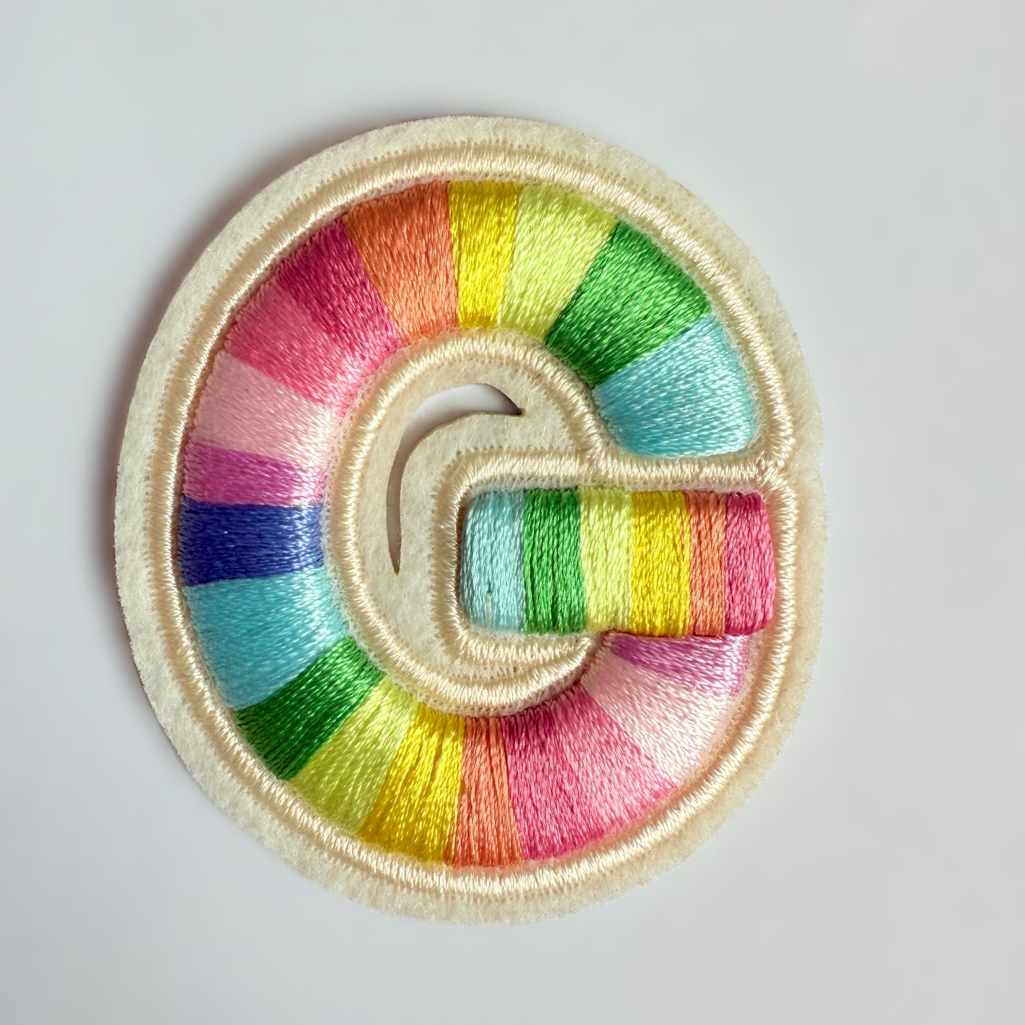 Iron-On/Self-Adhesive Exquisite 3D Stereo Embroidery Colorful Letter Patches, Full Set A-Z, Size 5.5 cm (2.17 inches) approximately