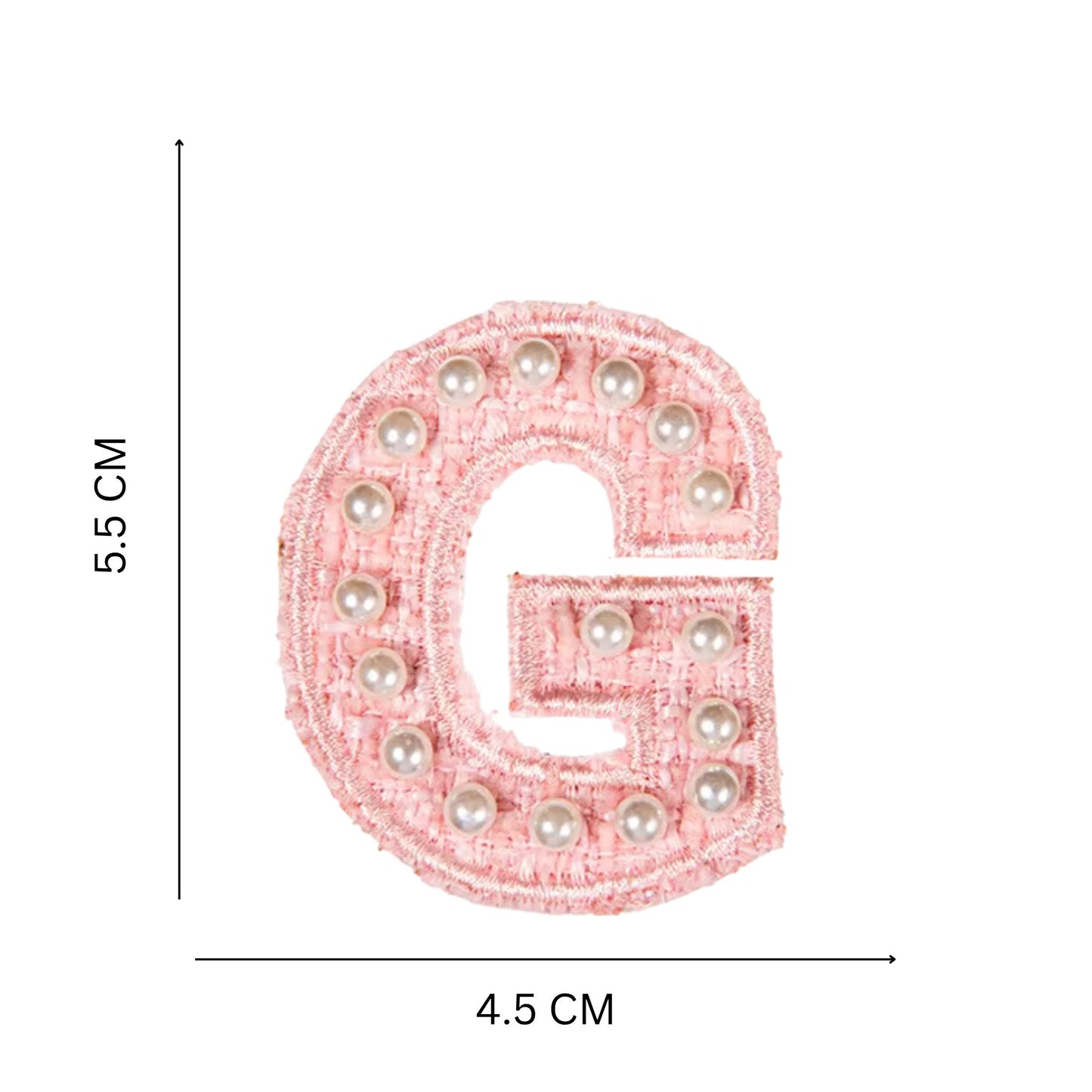 Premium Pearl Letter Stick-On Patches – Pastel Pink, Blue & Off-White A–Z for Handbags, Caps & Non-Washable Surfaces