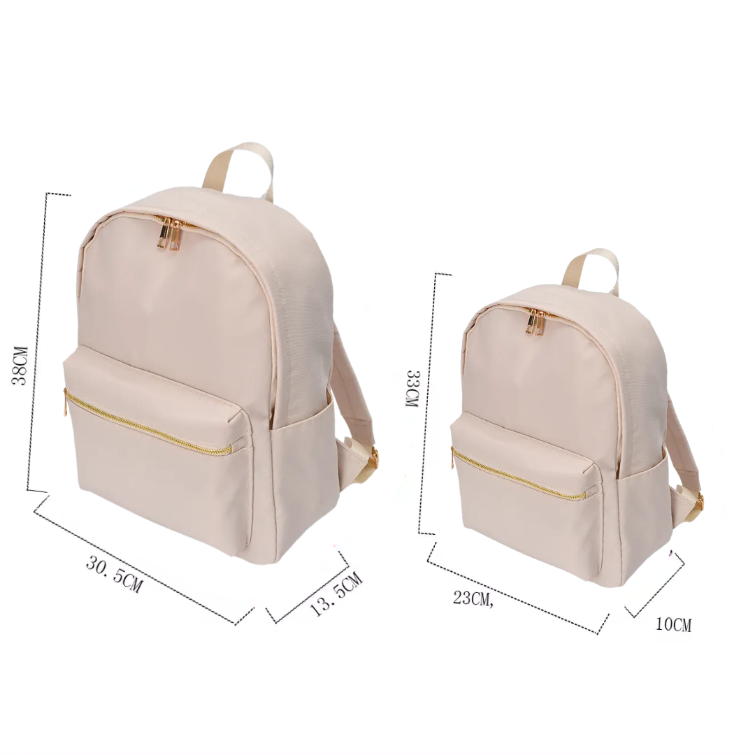 Durable Nylon Backpack for Kids – Perfect for School & Play,  Customizable with Patches & Fun Details ''Off White'' Available in Two Convenient Sizes