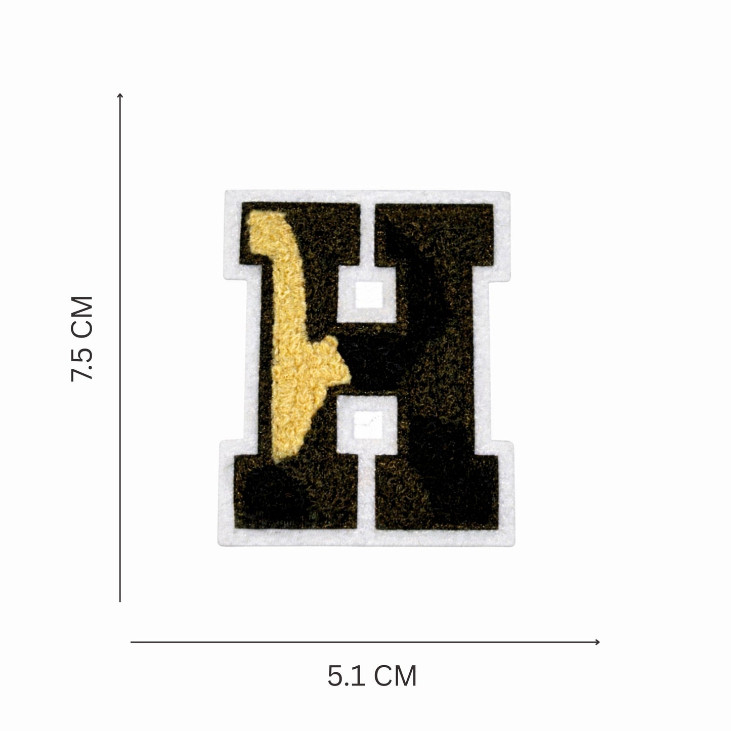Camouflage Alphabet Iron-On Letter Patch, Green Black & Beige