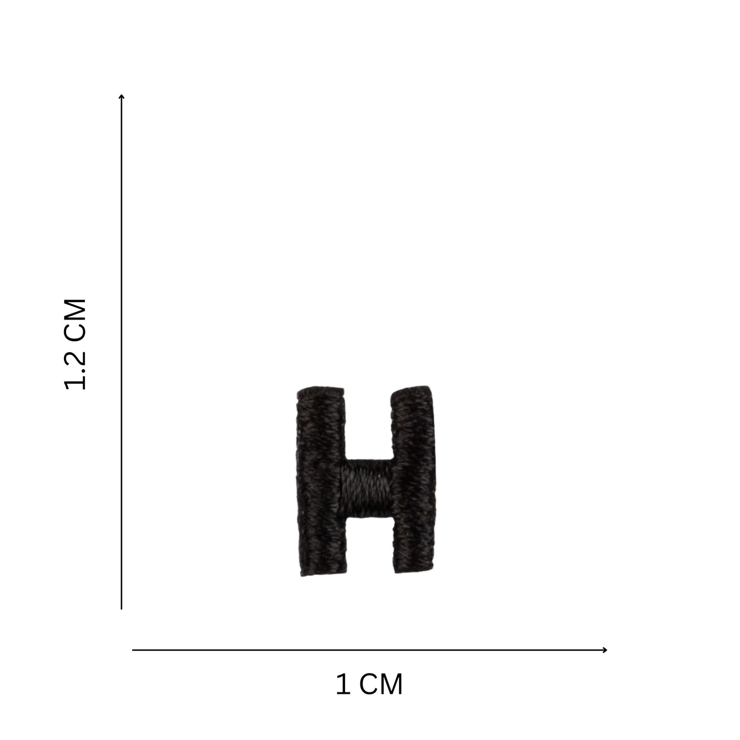 Mini Black Alphabet Patches (A–Z, 1.2 cm) – Embroidered Iron-On, Great For Names, Initials, Slogans & Creative Designs