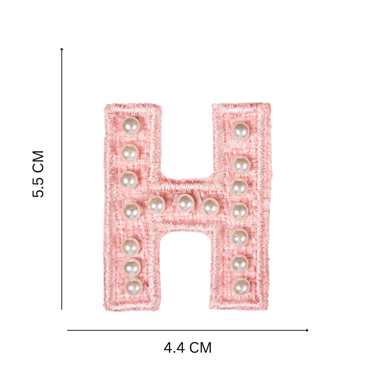 Premium Pearl Letter Stick-On Patches – Pastel Pink, Blue & Off-White A–Z for Handbags, Caps & Non-Washable Surfaces