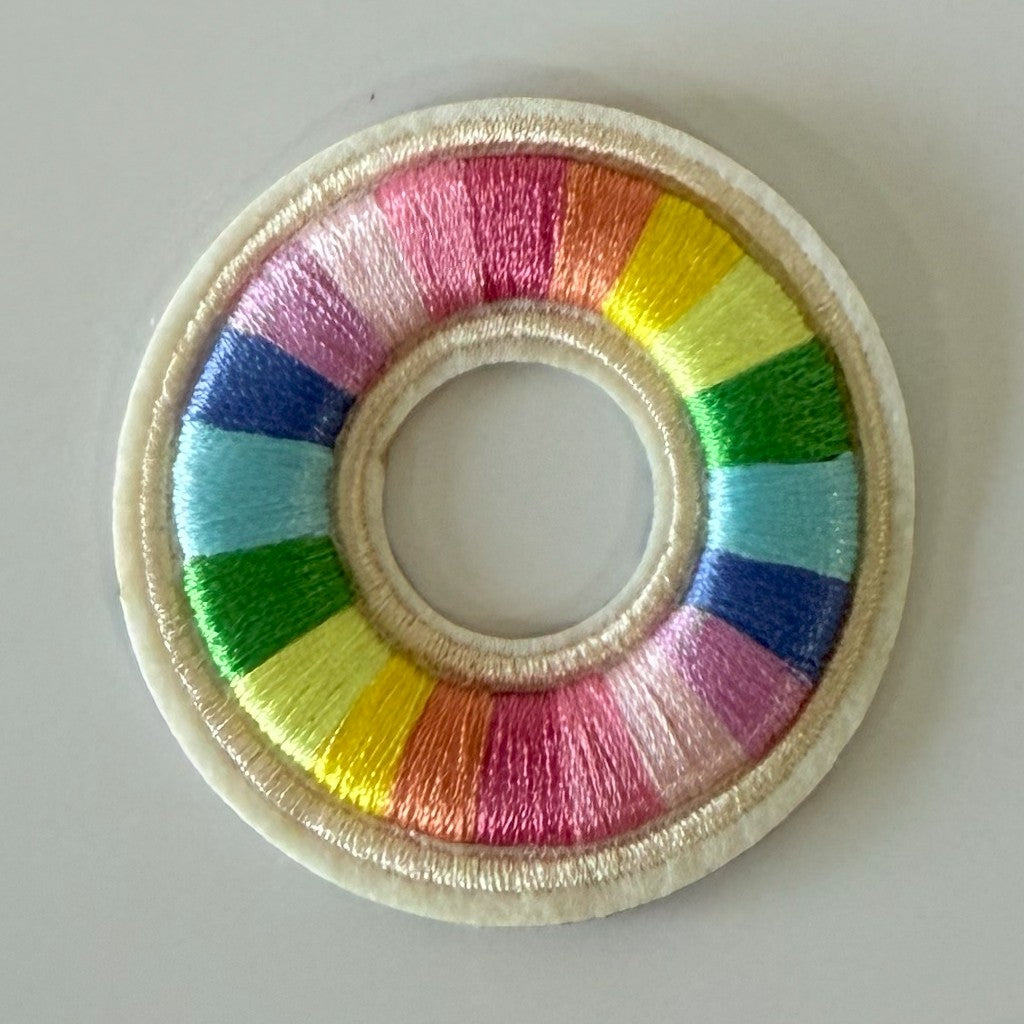 Iron-On/Self-Adhesive Exquisite 3D Stereo Embroidery Colorful Letter Patches, Full Set A-Z, Size 5.5 cm (2.17 inches) approximately