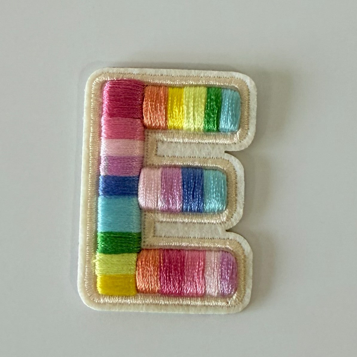 Iron-On/Self-Adhesive Exquisite 3D Stereo Embroidery Colorful Letter Patches, Full Set A-Z, Size 5.5 cm (2.17 inches) approximately
