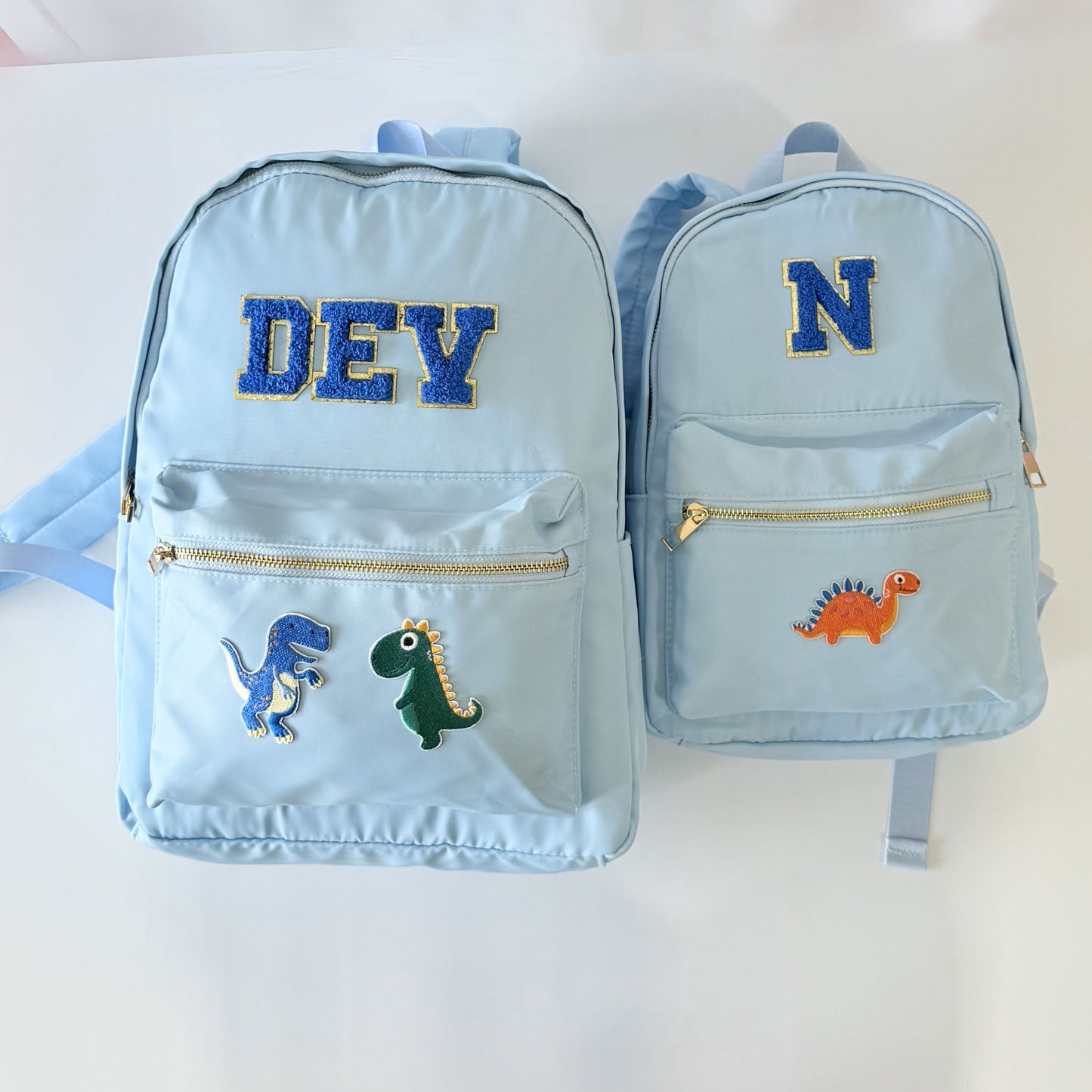 Durable Nylon Backpack for Kids – Perfect for School & Play, Customizable with Patches & Fun Details ''Blue'' Available in Two Convenient Sizes